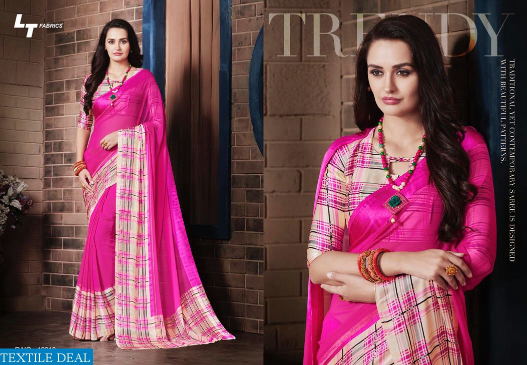 LT Glitz Wholesale Satin border Ethnic Saree